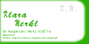 klara merkl business card